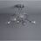 LED Ceiling Light 6 Way Living Room Modern Clear Glass Shades Wire Details - Image 2