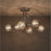 LED Ceiling Light 6 Way Living Room Modern Clear Glass Shades Wire Details - Image 5