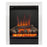 Electric Fireplace Heater Chrome LED Log Flame Effect Thermostatic 2kW - Image 3