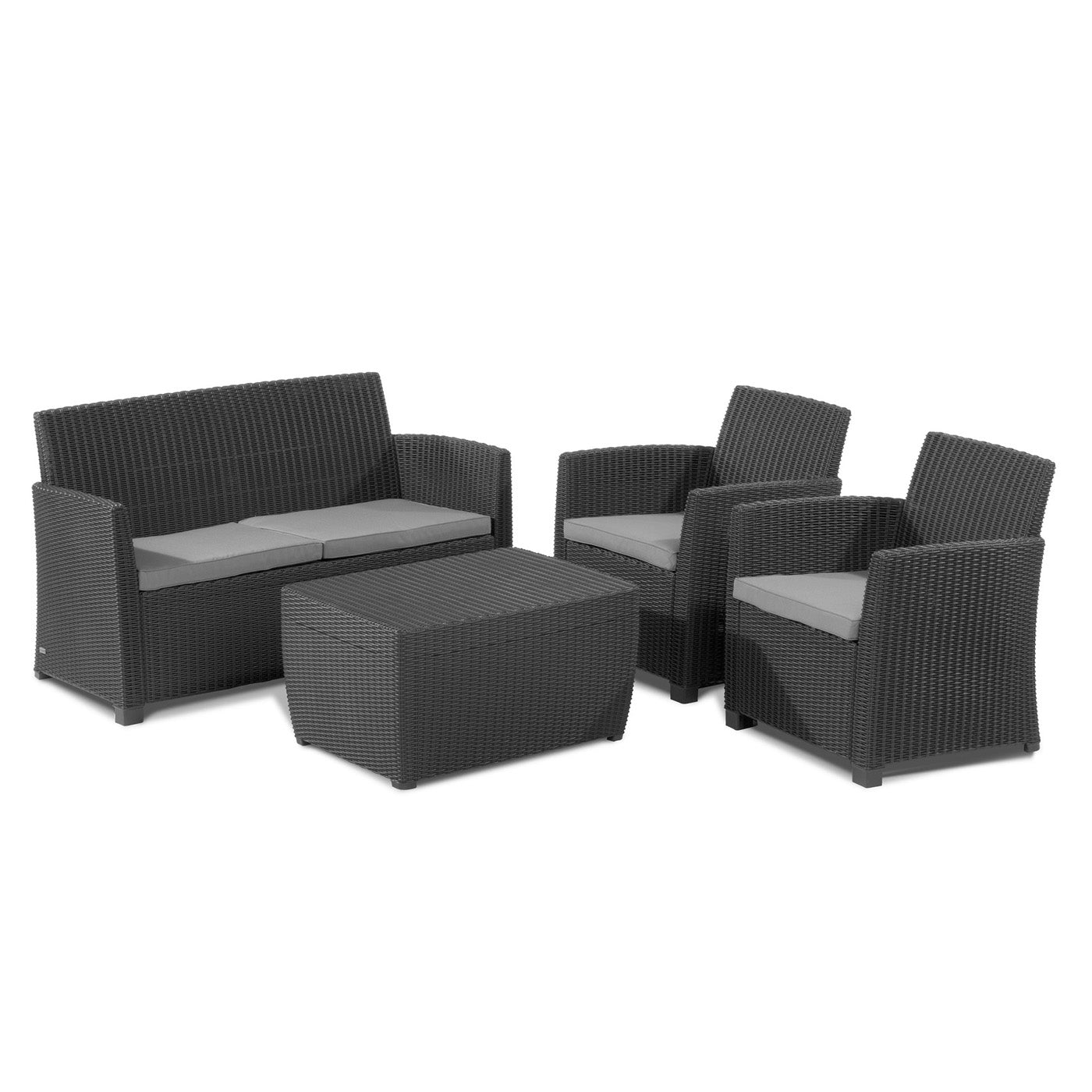 Rattan Garden Set 4 Seater Coffee Outdoor Furniture Sofa Storage 2 x  Armchair - Image 8