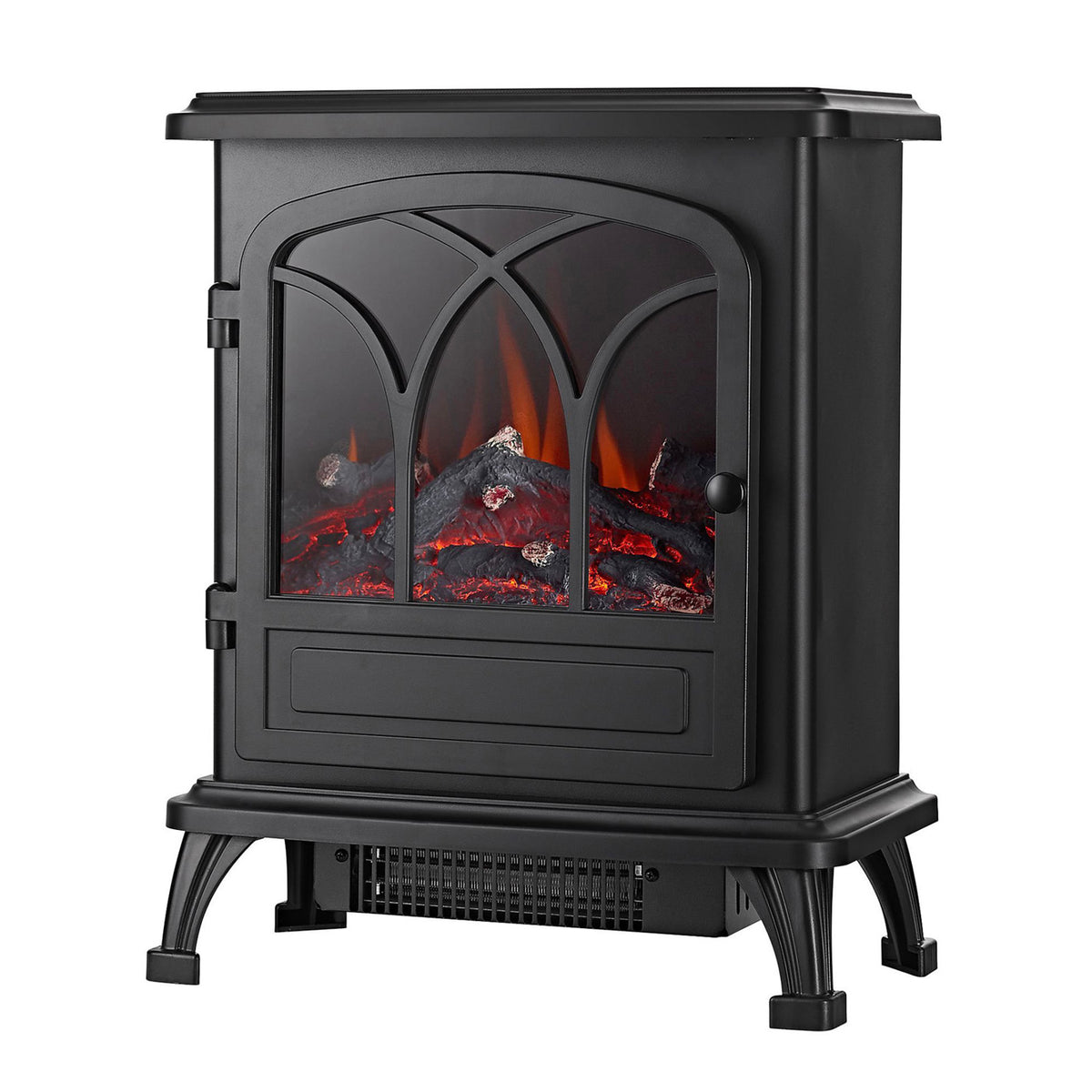 Focal Point Electric Stove Fireplace Black 5 Flame Effects Heater Freestanding - Image 2