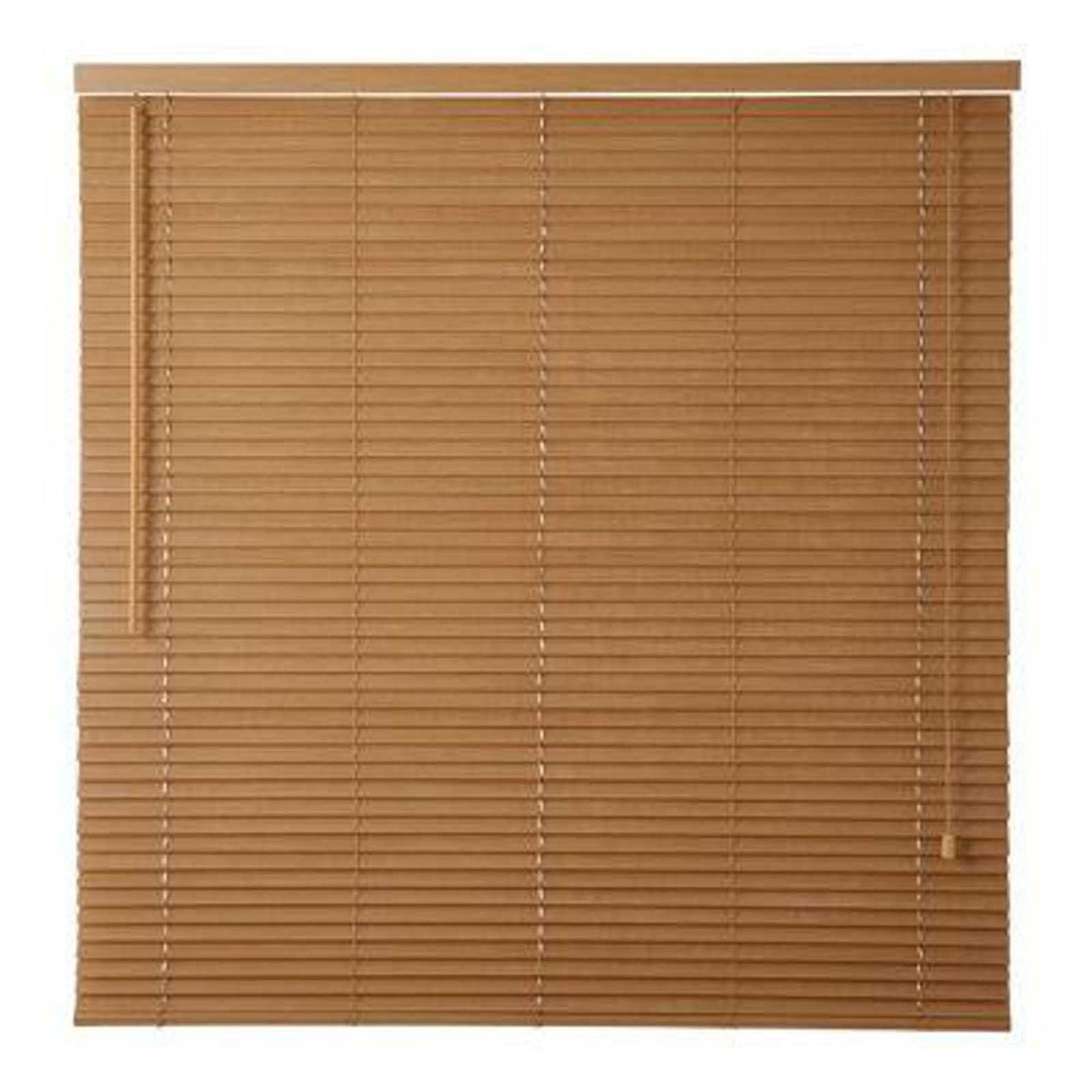 Venetian Blind Natural Oak Effect Wood Adjustable Modern (W)160cm (L)180cm - Image 1