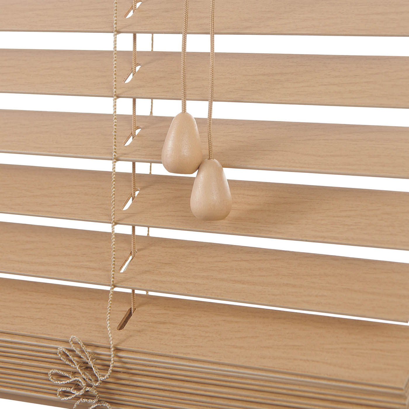 Venetian Window Blinds Wood Natural Oak Effect Indoor Home Office 180x180cm - Image 9