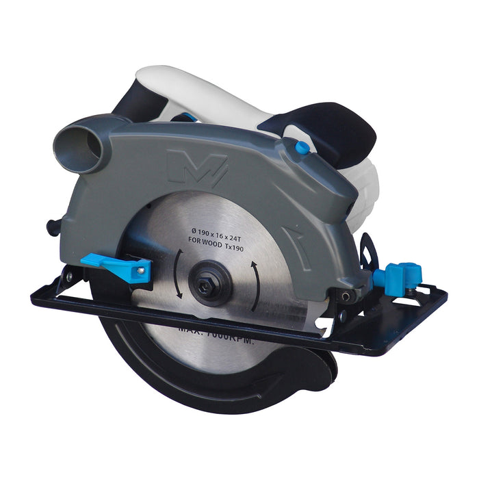 Mac Allister Circular Saw Electric Powerful 24T TCT Blade 190mm 220-240V 1500W - Image 2