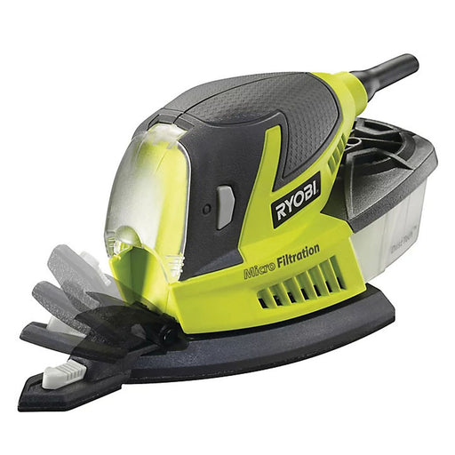 Ryobi Palm Sander Electric RPS100-S Compact Hook And Loop Sandpapers 100W - Image 1