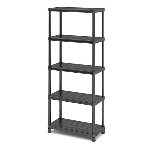 Shelving Unit Heavy Duty 5 Tier Plastic Storage Shelves Garage (H)182x(W)80cm - Image 1