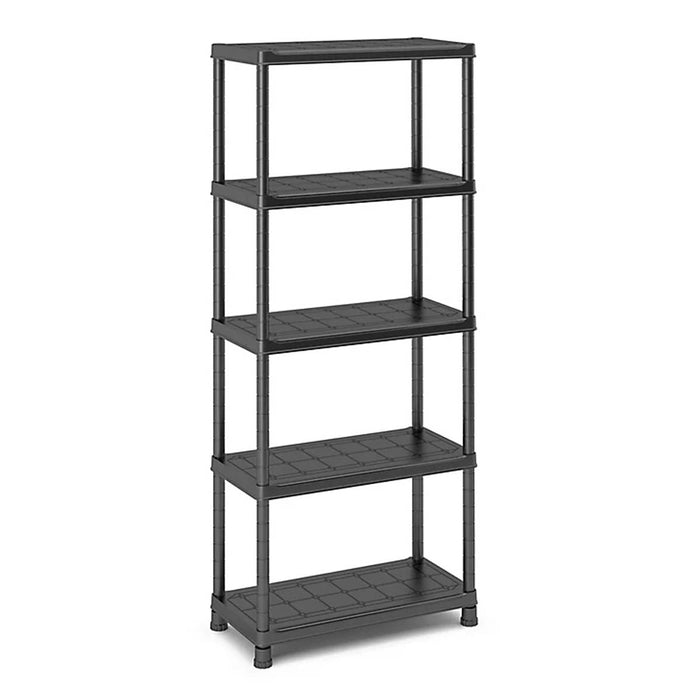 Shelving Unit Heavy Duty 5 Tier Plastic Storage Shelves Garage (H)182x(W)80cm - Image 2