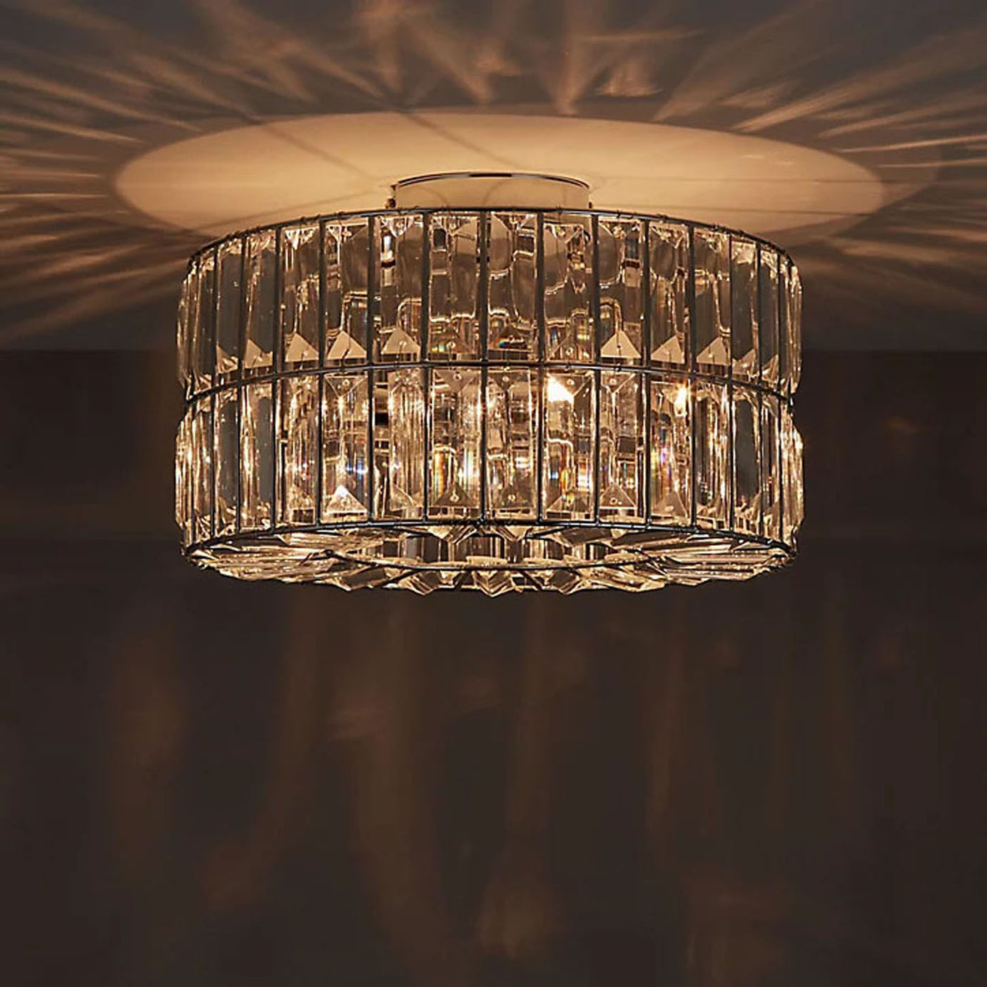 Chandelier Ceiling Light Chrome Effect Modern Halogen Living Room Bedroom 3 Lamp - Image 1