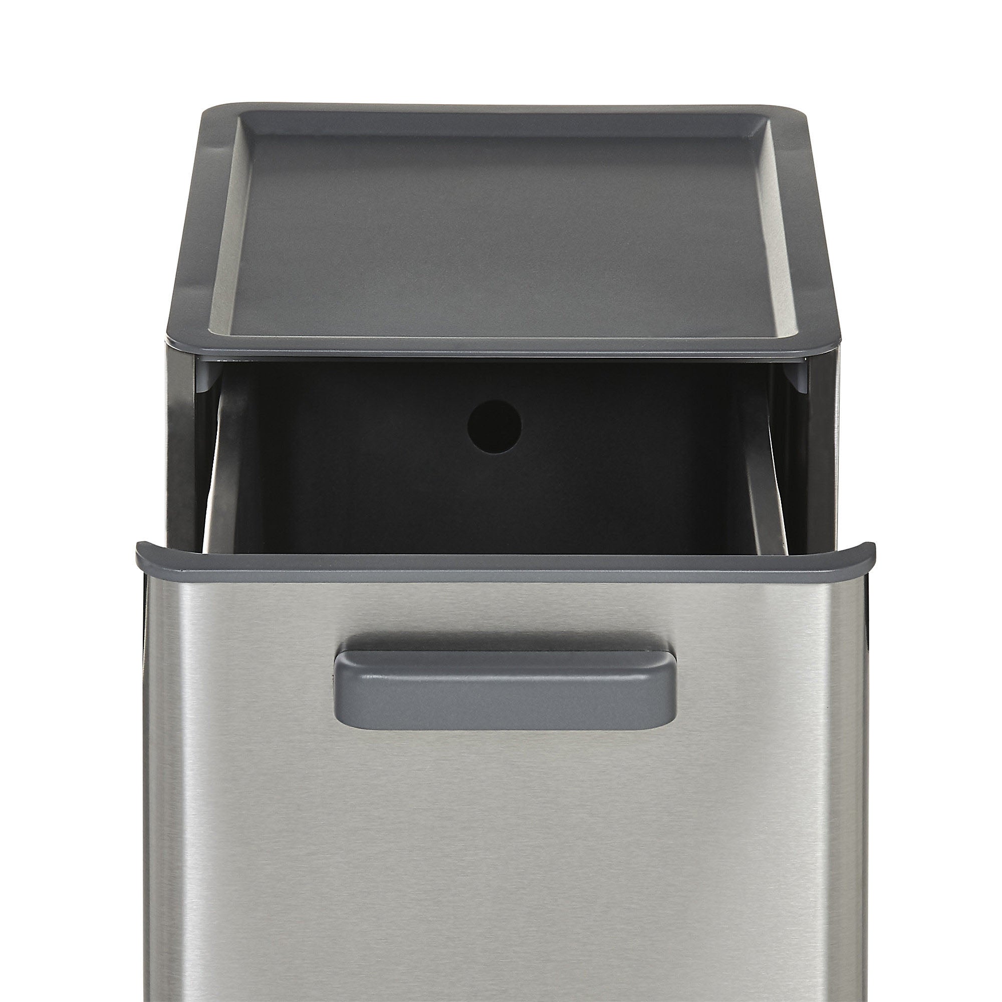 GoodHome Kora Anthracite Metal & plastic Integrated Pull-out kitchen bin 13L - Image 5
