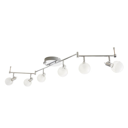 LED Ceiling Spotlight 6 Way Chrome Effect Modern Warm White 500Lm For Any Room - Image 1
