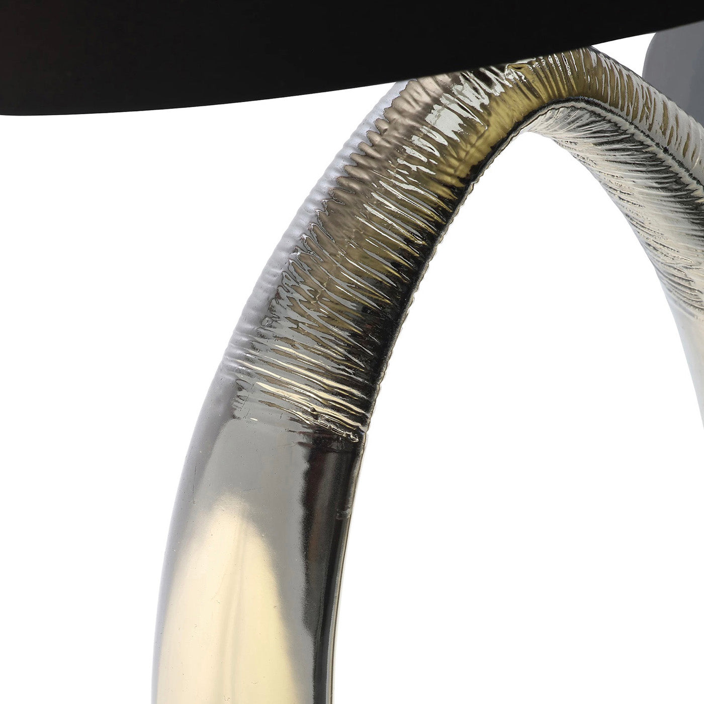 Ceramic Table Lamp Black Shade Drum Bedside Living Room Light - Image 6