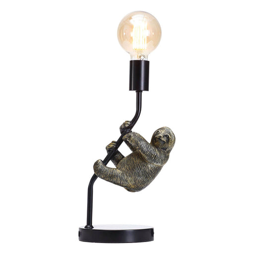Table Lamp Bedside Light Sloth Quirky Design Living Room Bedroom Bronze Effect - Image 1