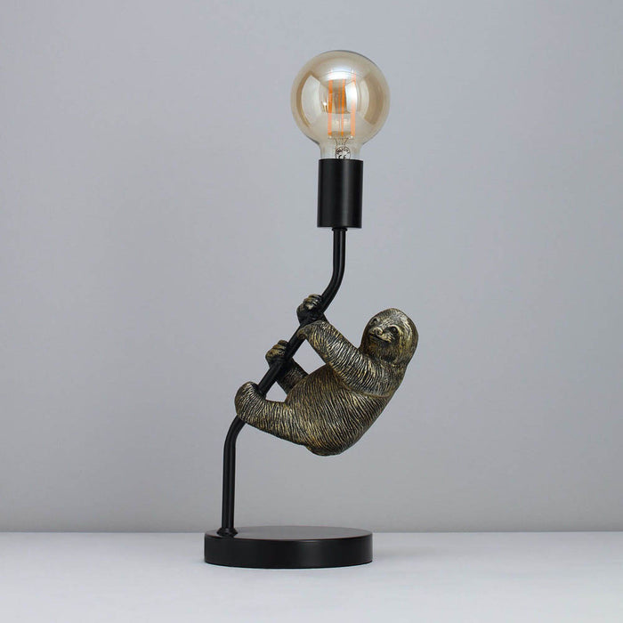 Table Lamp Bedside Light Sloth Quirky Design Living Room Bedroom Bronze Effect - Image 2