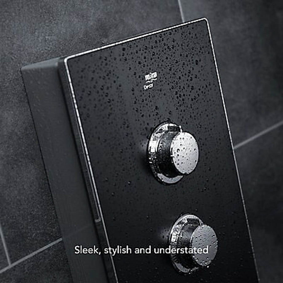 Mira Electric Shower 8.5kW Black Onyx Manual 4 Spray Pattern Round Modern - Image 9