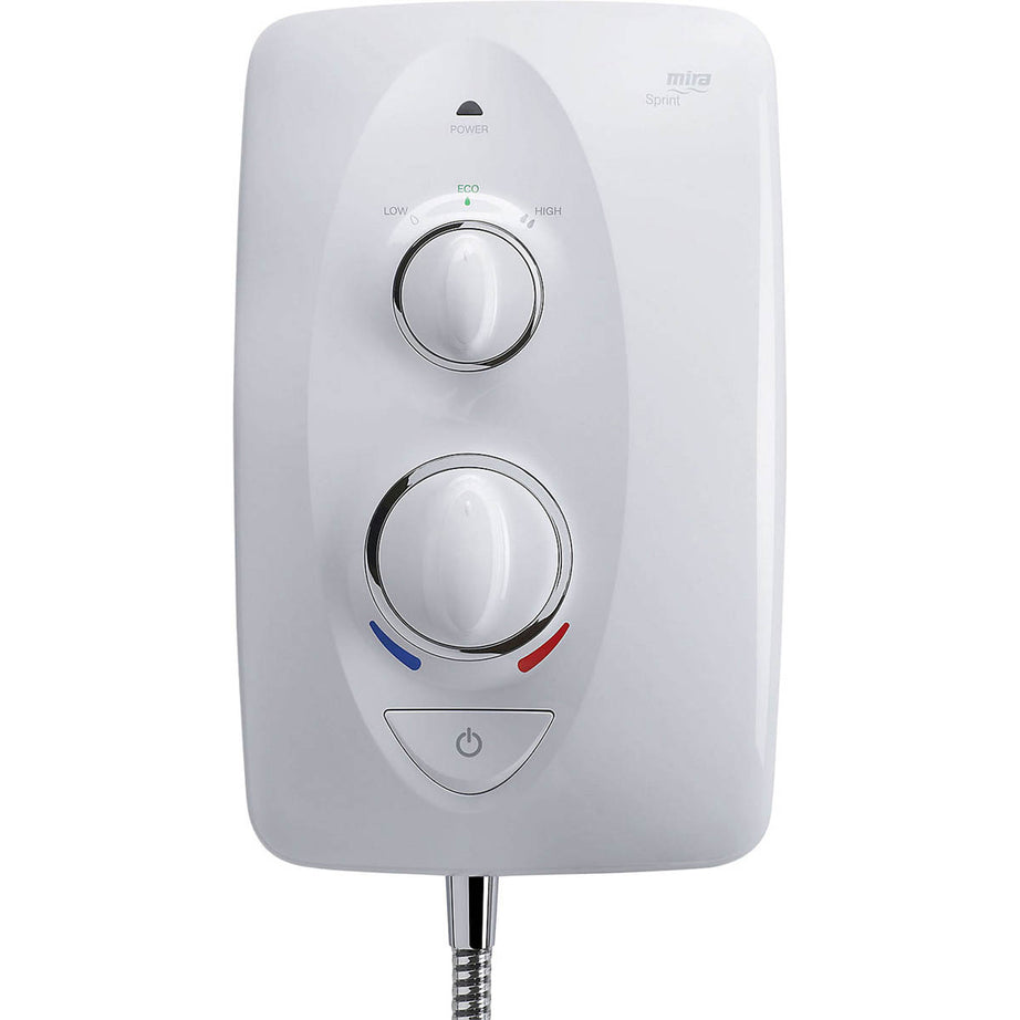 Mira Electric Shower Gloss White Manual Round Head Compact 4 Spray 9.5kW - Image 3