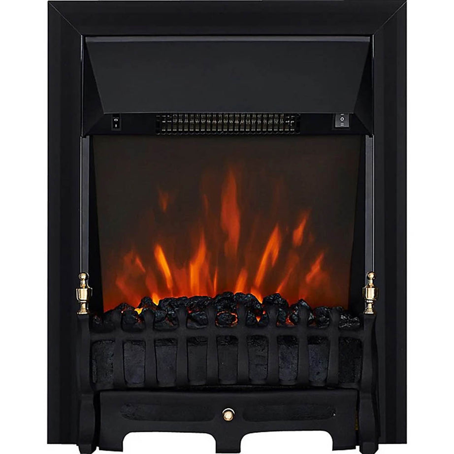 Electric Fireplace Heater 2kW Coal Effect Realistic Flame Fan Remote Control - Image 1