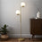GoodHome Floor Light Baldaz Brushed Brass Effect Modern Floor Lamp H1400mm - Image 1