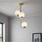 Ceiling Pendant Light 3 Lamp Brushed Brass Effect Living Room IP20 10W (H)85mm - Image 1