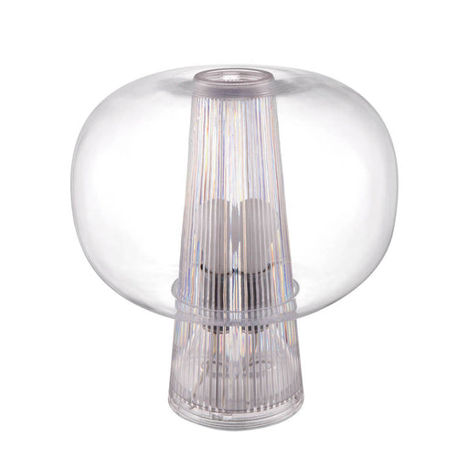 Table Lamp Dome Clear Plastic Globe Shade E27 Bedside Living Room Bedroom 10W - Image 1