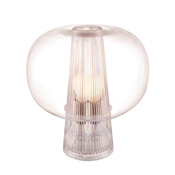 Table Lamp Dome Clear Plastic Globe Shade E27 Bedside Living Room Bedroom 10W - Image 3