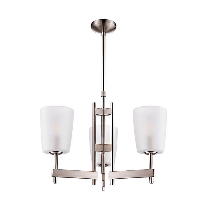 Pendant Ceiling Light Chandelier 3 Way Multi Arm Modern Adjustable Frosted Shade - Image 1