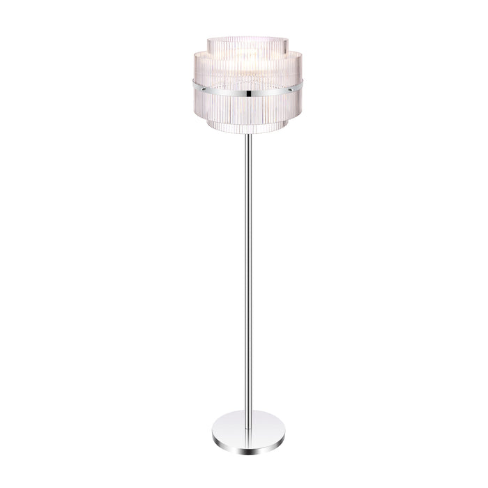 Floor Lamp For Living Room Bedroom Light Contemporary Chrome Silver (H)1470mm - Image 2