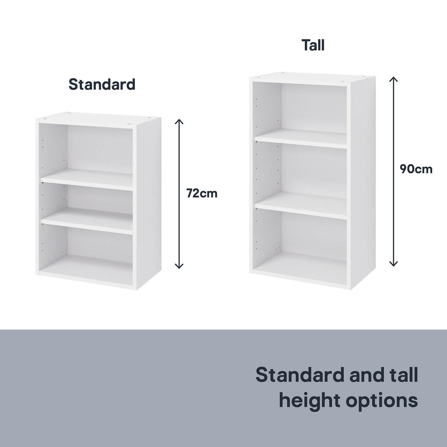 Kitchen Wall Cabinet 2 Tier Matt White Standard Storage Unit (W)300mm (D)320mm - Image 3