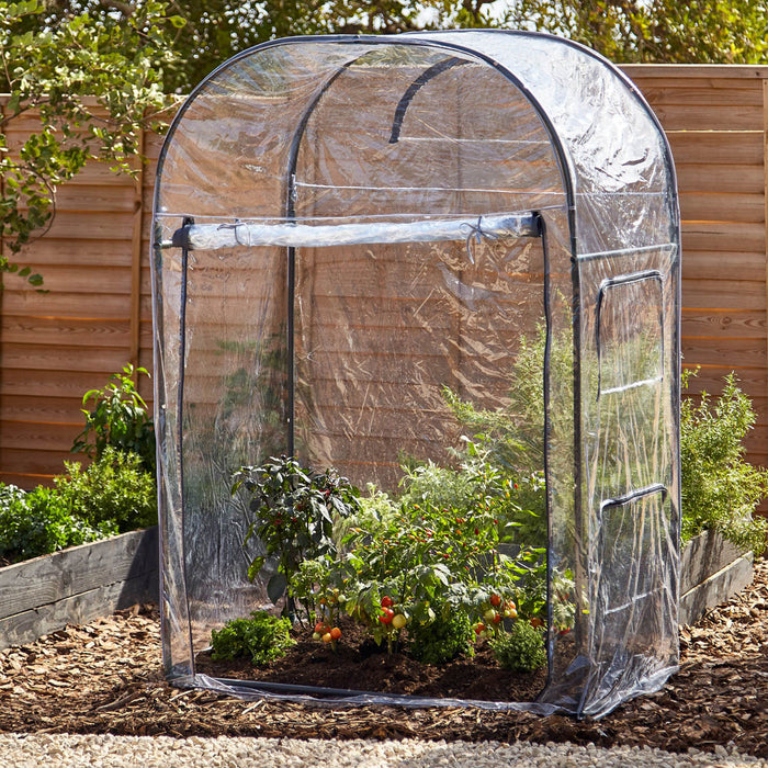 Kitchen Garden Grow Tunnel Clear PVC Fine Mesh Cover Steel 2 Windows Greenhouse - Image 3