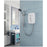 Electric Shower Chrome Modern 5 Spray Patterns Easy Clean Adjustable Rail 8.5kW - Image 2