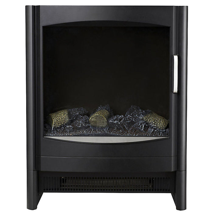 Electric Stove Heater Fireplace LED Flame Effect Modern Black Freestanding 2KW - Image 3