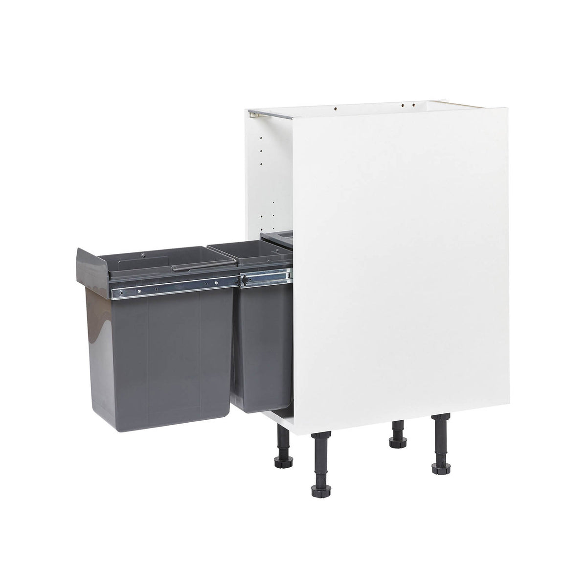Kitchen Pull Out Bin 2 Integrated Containers Anthracite Rectangular 26L - Image 7