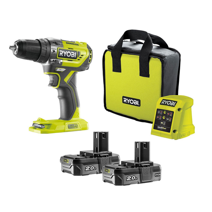 Ryobi Combi Drill Cordless 18V 2x2Ah Li-ion R18PD5-220S ONE+ Brushless Compact - Image 2