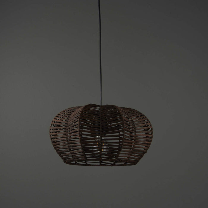 Pendant Ceiling Light Warm White Matt Rattan Steel Brown Dimmable Adjustable - Image 3