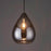 Pendant Ceiling Light Teardrop Dimmable Black Smoky Glass Shade Warm White - Image 2