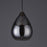 Pendant Ceiling Light Teardrop Dimmable Black Smoky Glass Shade Warm White - Image 5