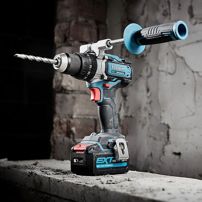 Erbauer Combi Drill 18V Cordless LED Brushless Variable Speed Body Only - Image 6