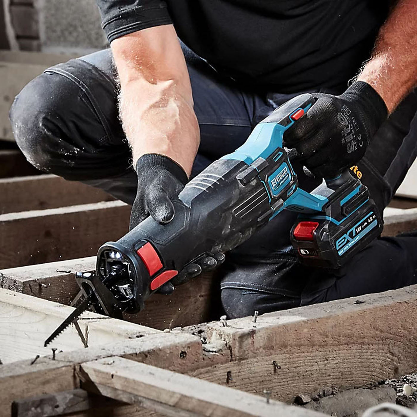 Erbauer Reciprocating Saw Cordless ERS18-Li EXT 18V 4Ah Li-ion Case Included - Image 2