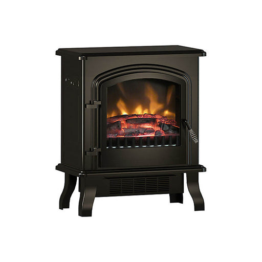 Electric Fireplace Stove Heater LED Burner Freestanding Contemporary Matt Black - Image 1