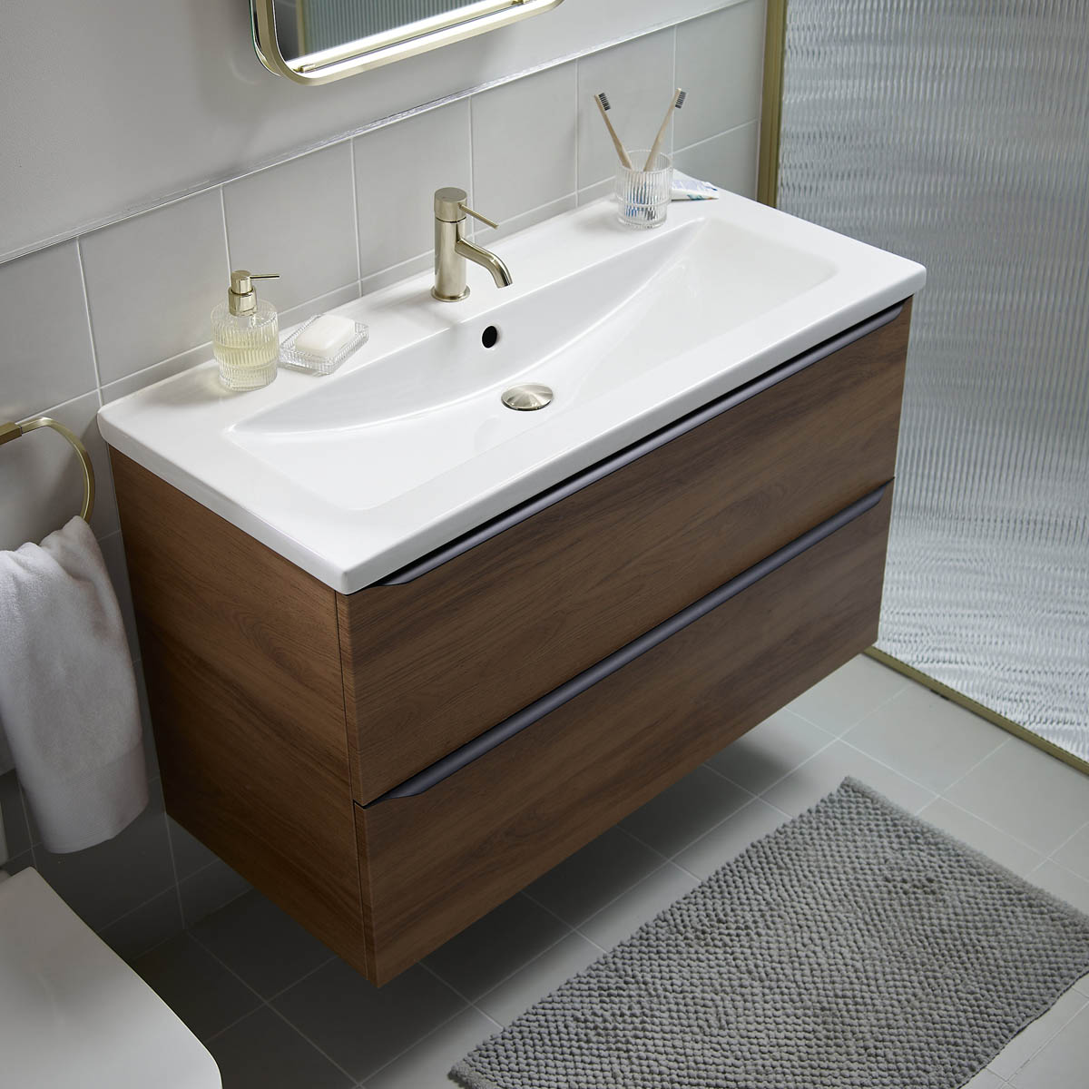 Towel Rail Radiator Black Vertical Warmer 1109BTU Compact (W)400mm x (H)828mm - Image 6