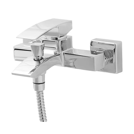 Shower Mixer Tap Chrome Single Lever Wall Mounted Brass Bathroom Contemporary - Image 1