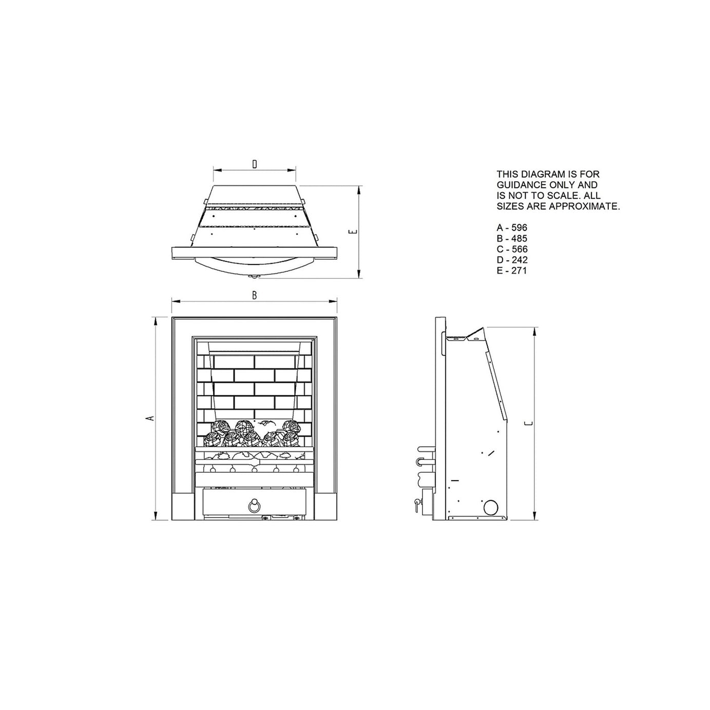 Focal Point Gas Fire Soho Full Depth Chrome Manual Control 3.75kW - Image 4