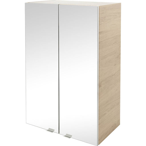 Bathroom Mirrored Cabinet Brown Wall-Mounted 2 Door Soft Close  (W)600 (H)900mm - Image 1