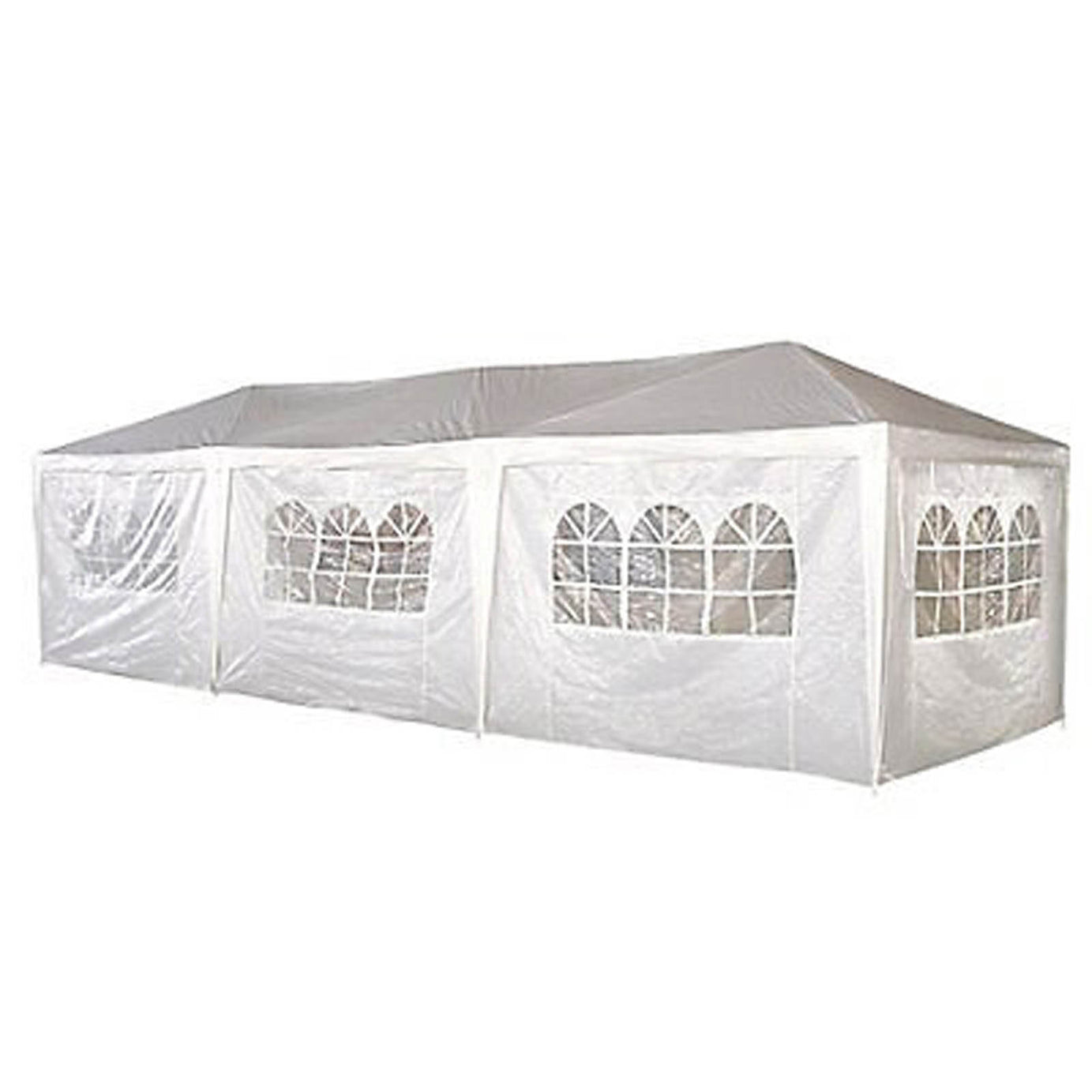 Blooma Gazebo Tent With Windows 3x9m White Outdoor Garden Party Marquee - Image 2