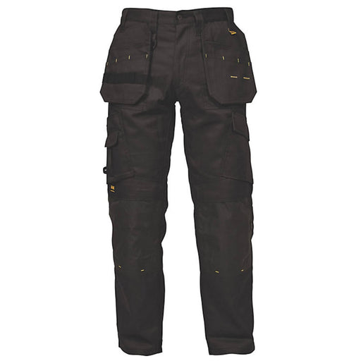 Dewalt Work Trousers Mens Regular Fit Black Multi Pockets Cargo W36" L31" - Image 1