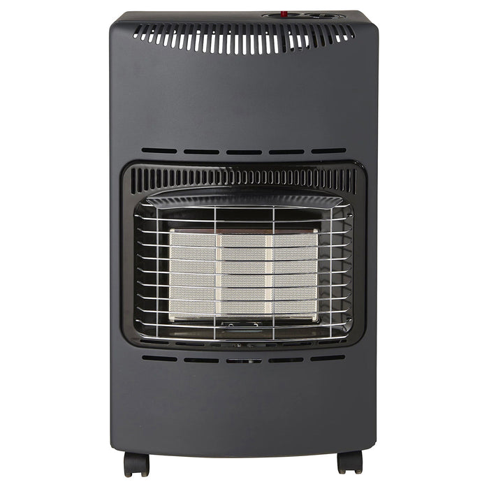 Gas Heater Mobile Portable Black Grey Steel 3 Heat Settings Manual Ignition - Image 2