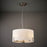 Pendant Ceiling Light 3 Lamp Matt Faux Linen Steel Nickel Effect Modern - Image 3