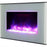 Lingga Electric Fire White Modern Living Room Fireplace With Flame Effect - Image 1