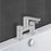 Bath Filler Tap Mixer Chrome Square Handles Brass Bathroom Contemporary Faucet - Image 2