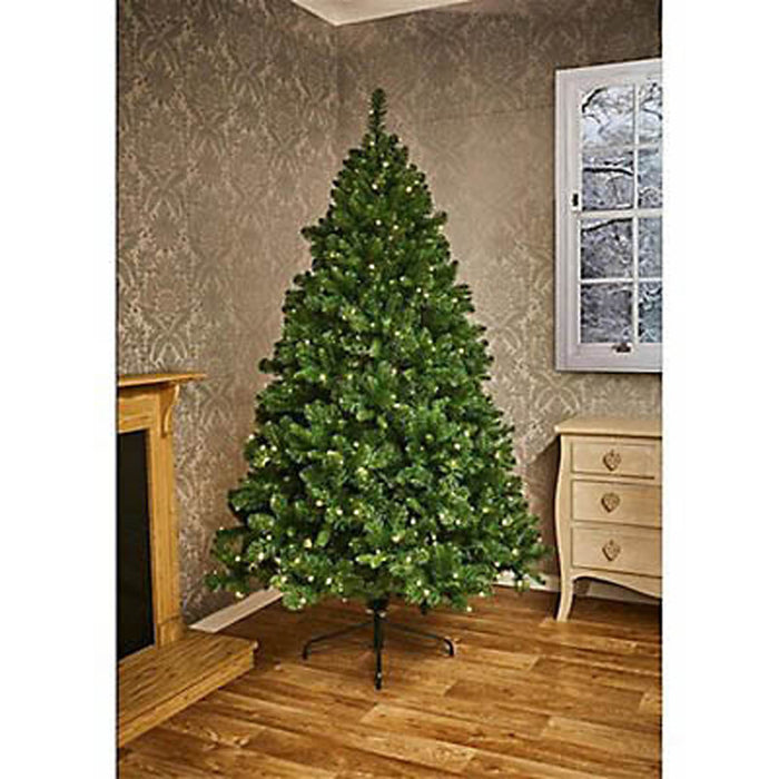 Artificial Christmas Tree Pine 280 LED Warm White Pre Lit 6ft Full Green Modern - Image 2