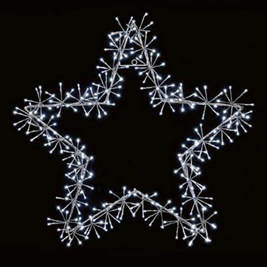 White LED Star Cluster Silhouette Christmas Decor 320 LED Indoor And outdoor - Image 1